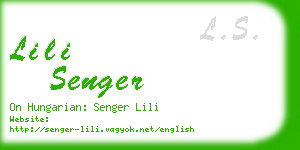 lili senger business card